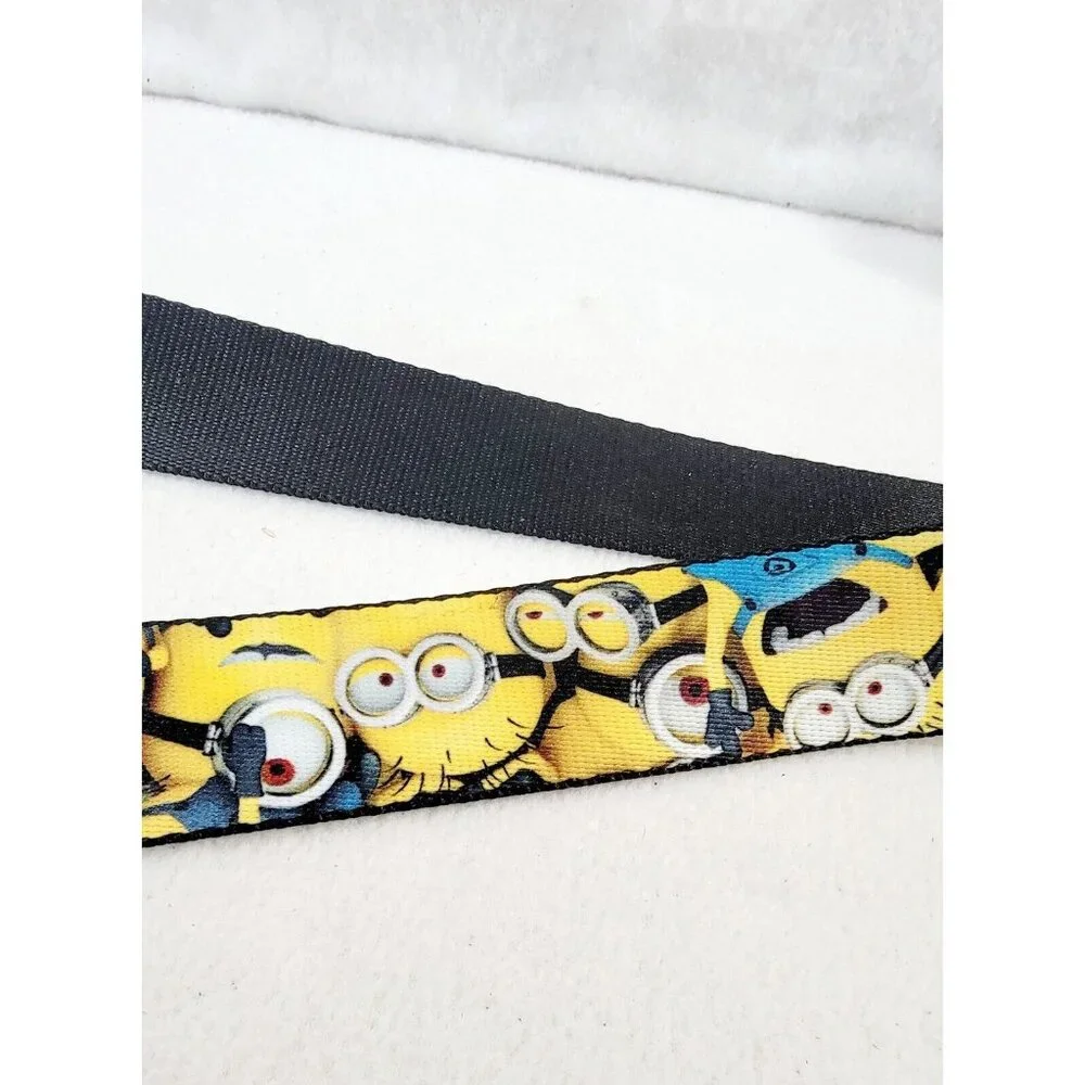 Despicable‎ Me Minion Dave Face Unisex Buckle Belt Yellow Graphic Print 49.25